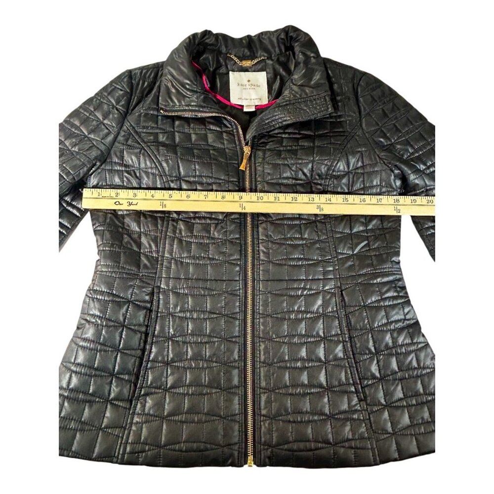 🖤 KATE SPADE Black Quilted Puffer Jacket • Size Small 🖤 - Picture 4 of 8